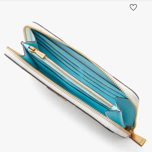 NWT-Kate Spade-Morgan-Seashell ๐Embossed-Zip-Around Continental Wallet-$210 - Picture 11 of 12